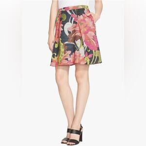 Trina Turk Kael Tweed Floral Print A-Line Skirt size 6 NWOT